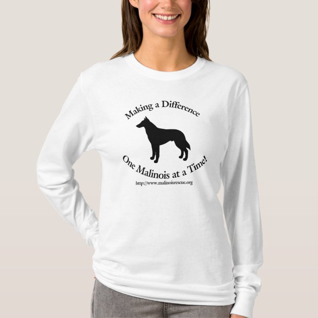 Malinois Rettung, die unterscheidet T-Shirt (Vorderseite)