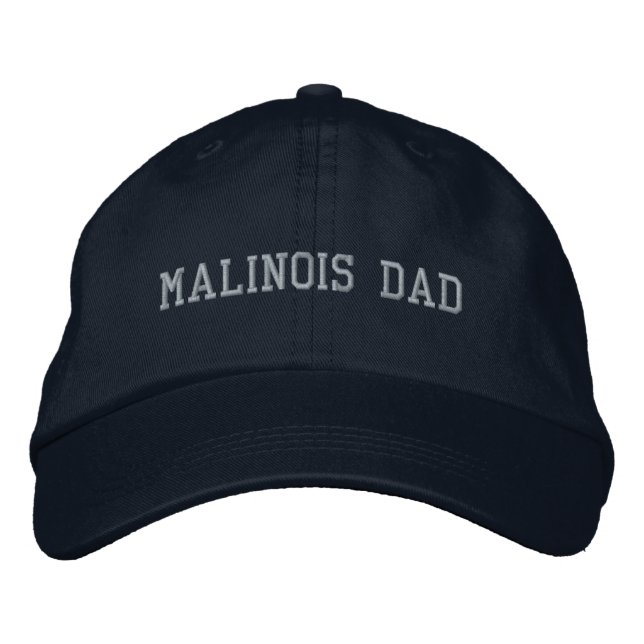 Malinois Vater Dog Vater Athletic Bestickte Baseballkappe (Vorderseite)