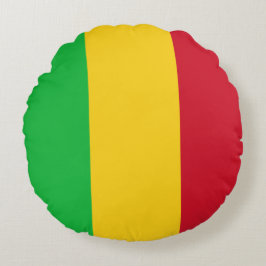 Malische Flagge (Afrika) Rundes Kissen