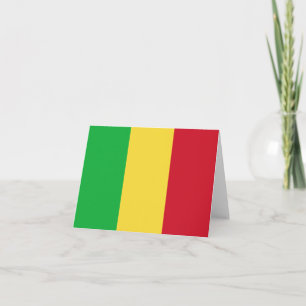 Malische Flagge Notizkarte Karte
