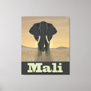 Malische Landschaft Vintage-Reiseposter Leinwanddruck