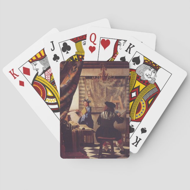 Malkunst von Johannes Vermeer Spielkarten (Rückseite)