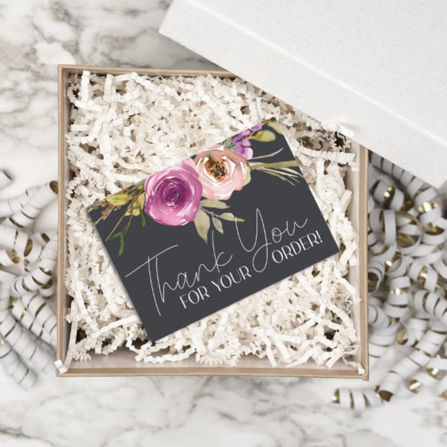 Mall Business Coupon Dusty Pink Floral Vielen Dank Dankeskarte (Von Creator hochgeladen)