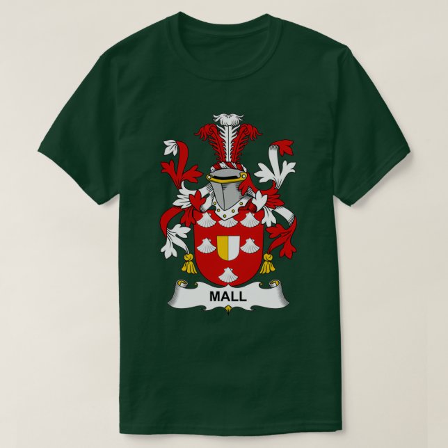 Mall Coat of Arms Family Crest  T-Shirt (Design vorne)