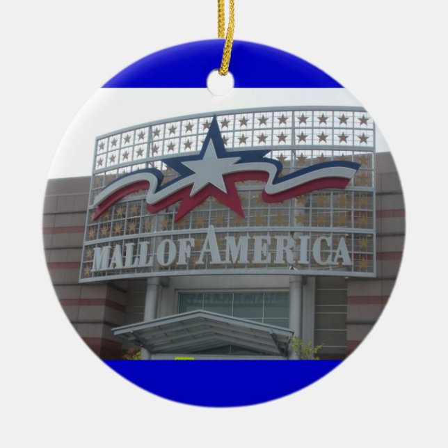 Mall der Amerika-Weihnachtsverzierung Keramik Ornament (Vorne)