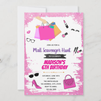 Mall Scavenger Jagen Einladungen