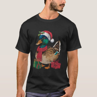 Mallard Bird Xmas Party Holiday Weihnachtsmannmütz T-Shirt