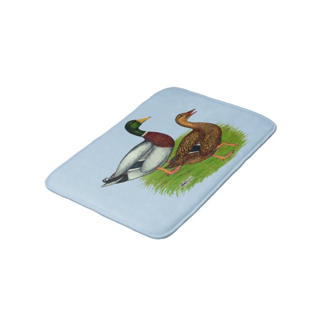 Mallard Drake und Duck Badematte (Schrägansicht)