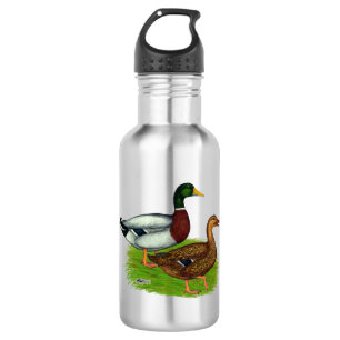 Mallard Drake und Duck Edelstahlflasche