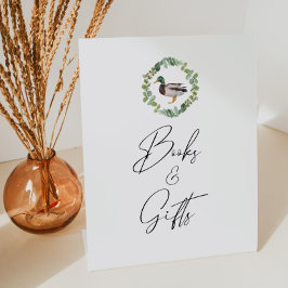 Mallard Duck Baby Shower Books and Gifts Zeichen Sockelschild
