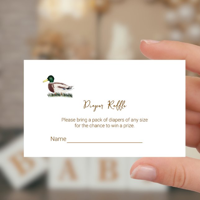 Mallard Duck Baby Shower Diaper Raffle Ticket  Begleitkarte (Von Creator hochgeladen)