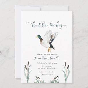 Mallard Duck Baby Shower Einladung