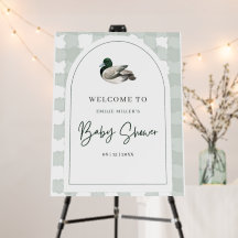 Mallard Duck Baby Shower Gender Neutral Green