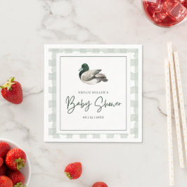 Mallard Duck Baby Shower Party Gender Neutral Baby Serviette