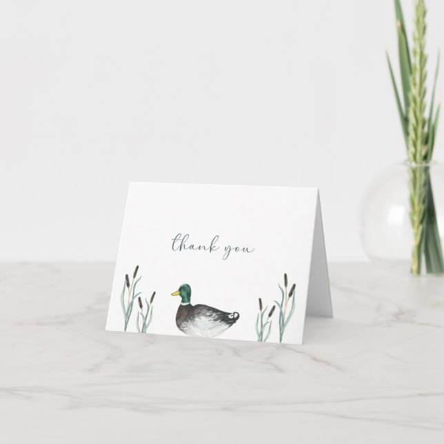 Mallard Duck Baby Showroom Danke Karte (Vorderseite)