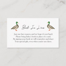 Mallard Duck Book in Lieu Babydusche Beilage