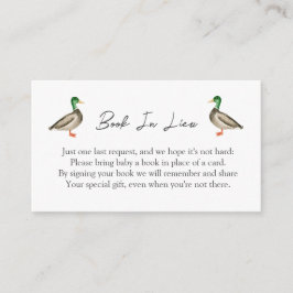 Mallard Duck Book in Lieu Babydusche Beilage Begleitkarte