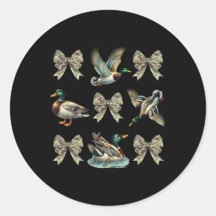 Mallard Duck Camouflage Camouflage Bow Duck Huntin Runder Aufkleber