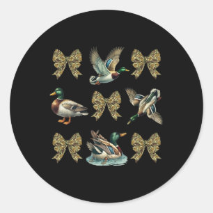 Mallard Duck Camouflage Camouflage Bow Duck Huntin Runder Aufkleber