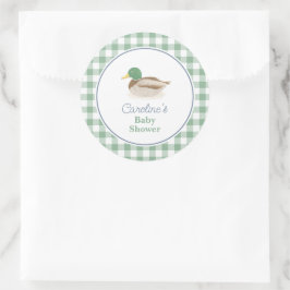 Mallard Duck Country Jagd Baby Dusche Gefallen Runder Aufkleber