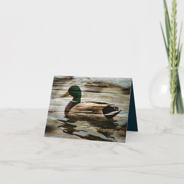 Mallard Duck Dankeskarte (Vorderseite)