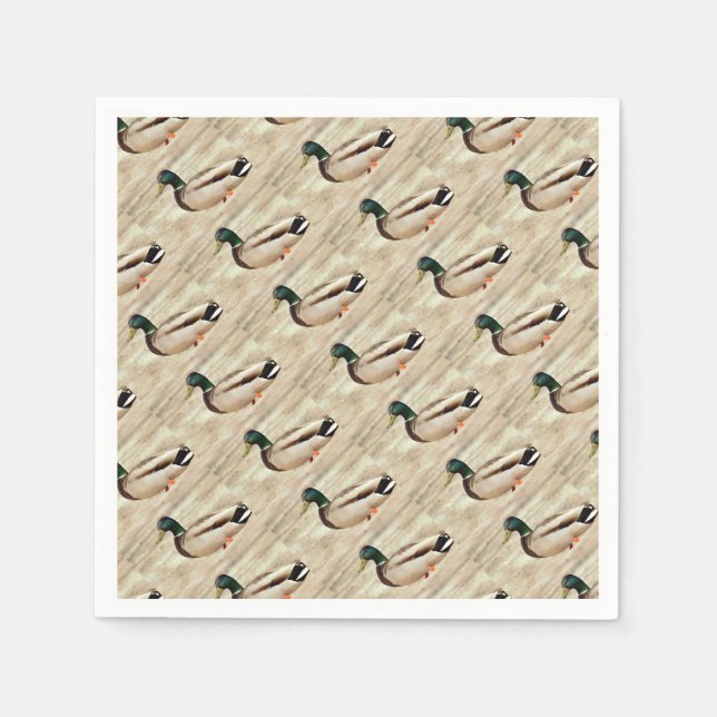 Mallard Duck Foto Serviette (Vorderseite)