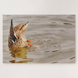 Mallard Duck Füttre unter Wasser