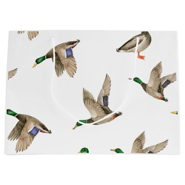 Mallard Duck Gift Bag Große Geschenktüte (Vorderseite)
