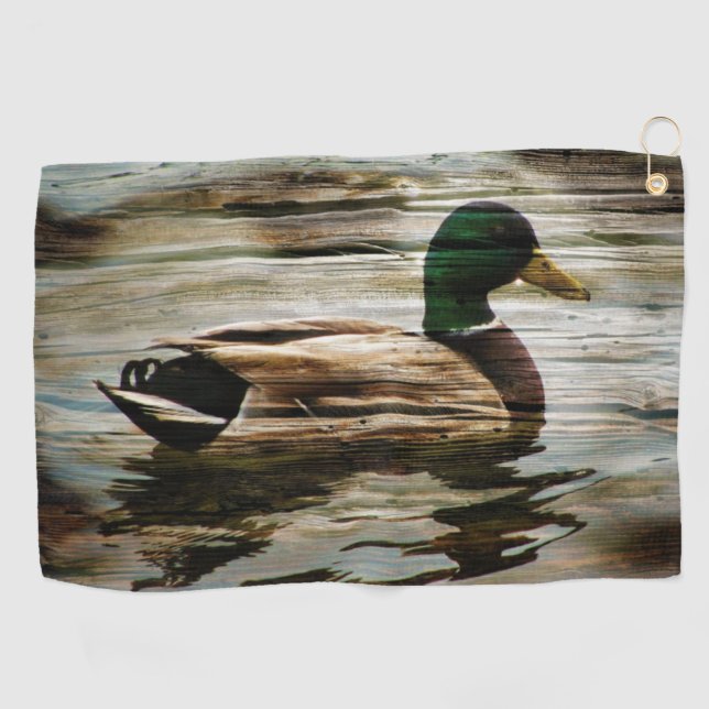 Mallard Duck Golfhandtuch (Horizontal)