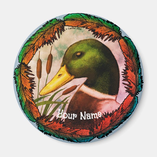 Mallard Duck Head Magnet (Vorne)