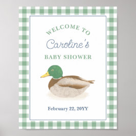 Mallard Duck Hunting Boy Baby Show Empfang Poster
