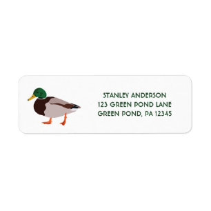 Mallard Duck Illustration Rücksendeadresse