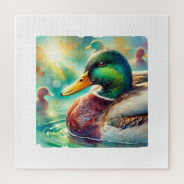 Mallard Duck in Radiant Waters 230824AREF113 - Wat (Vertikal)