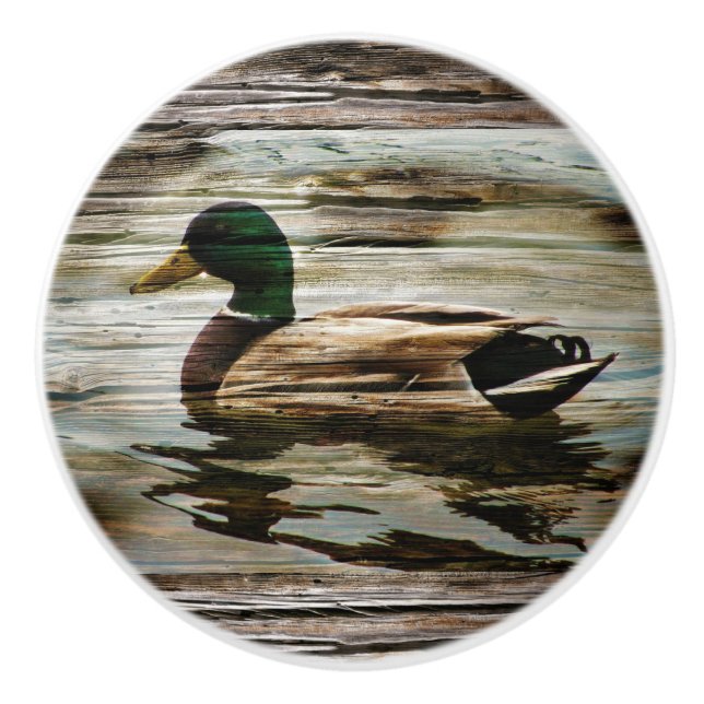 Mallard Duck Keramikknauf (Vorderseite)