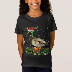 Mallard Duck Lover Reindeer Weihnachtsmannmütze Ma T-Shirt