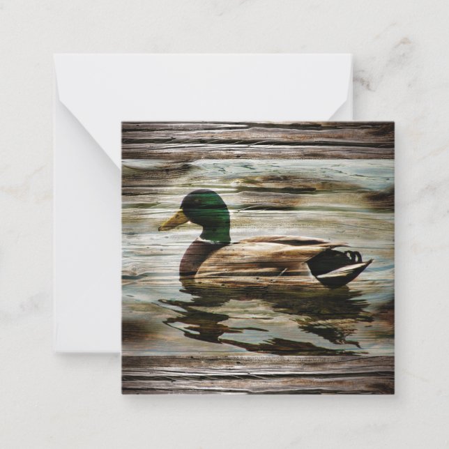 Mallard Duck Mitteilungskarte (Vorderseite)