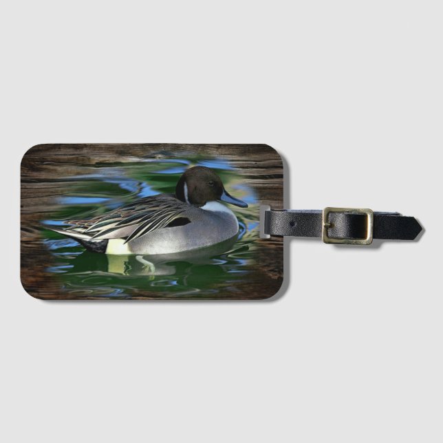 Mallard Duck on Lake Gepäckanhänger (Vorderseite (Horizontal))