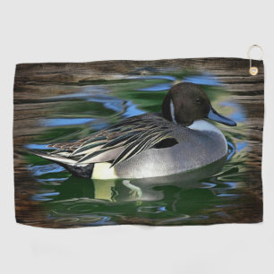 Mallard Duck on Lake Golfhandtuch