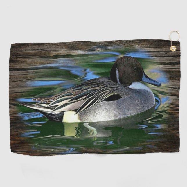 Mallard Duck on Lake Golfhandtuch (Horizontal)