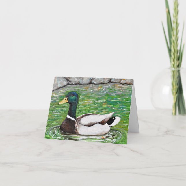 Mallard Duck Painting Karte (Vorderseite)