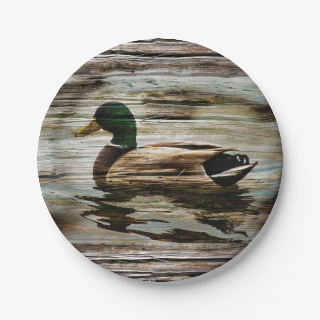Mallard Duck Pappteller (Vorderseite)
