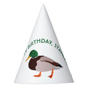 Mallard Duck Realistische Illustration Personalisi Partyhütchen