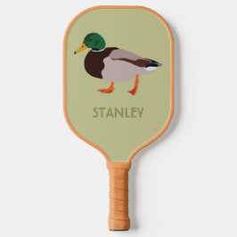 Mallard Duck Realistische Illustration Personalisi Pickleball Schläger