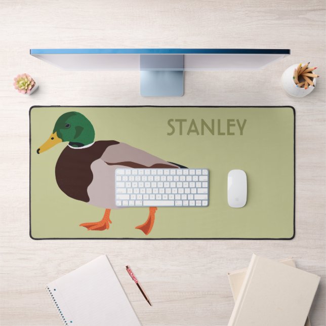 Mallard Duck Realistische Illustration Personalisi Schreibtischunterlage (Büro 1)