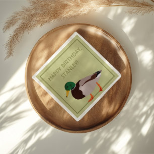 Mallard Duck Realistische Illustration Personalisi Serviette