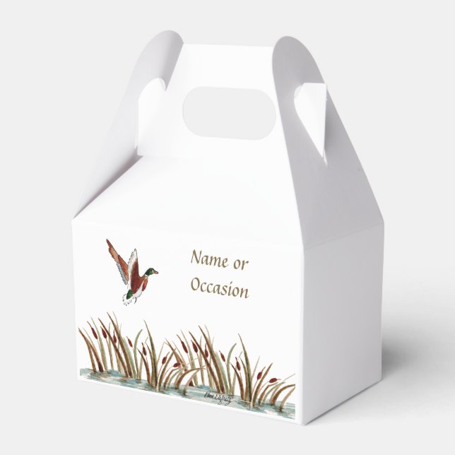Mallard Duck Scene Favor Box Geschenkschachtel (Vorderseite)