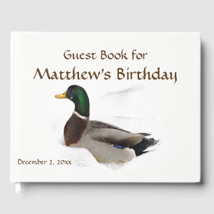 Mallard Duck - Snow Birthday Party Gästebuch