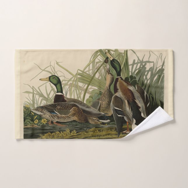 Mallard Duck von Audubon's Birds of America Badhandtuch Set (Handtuch)