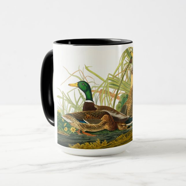 Mallard Duck von John James Audubon Tasse (Vorderseite Links)