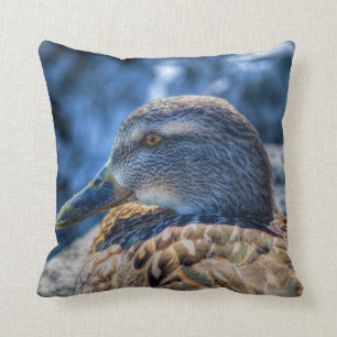 Mallard Duck weibliches Wildlife Foto Kissen